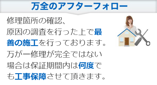 アフターフォロー